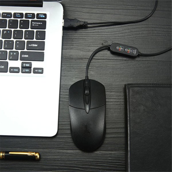 Ergonomisk oppvarmet trådad USB må med sladd for mulig Plug & Play Office black