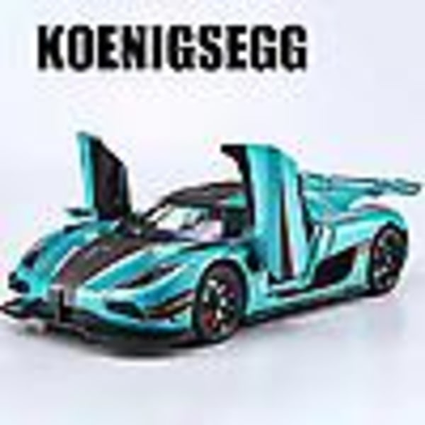 1:24 Koenigsegg One 1 One:1 metalliseos valettu leluautomalli Ljud Och Ljus Dra Tillbaka Barnleksak Co (Blå)