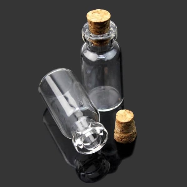 20x Mini Glasflaskor Flaskor Flaskor Pärlor Smycken Glasflaska Förvaring