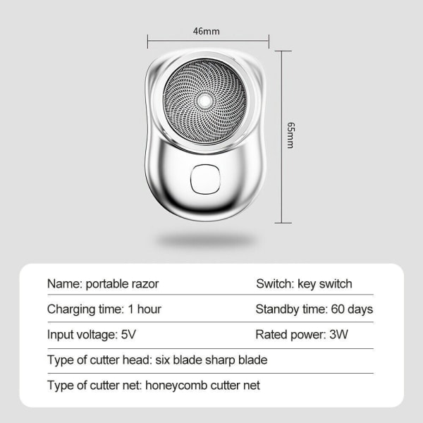 Elektrisk rakapparat Skäggtrimmer Rakapparat Bärbar rakapparat USB laddning green