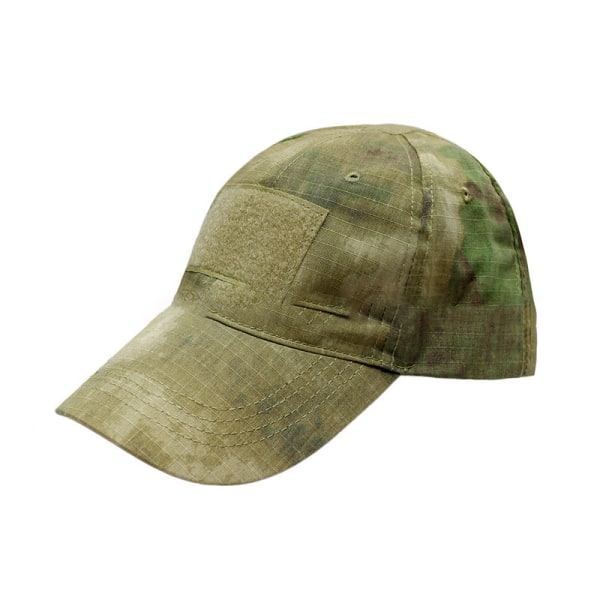Herre Camo Tactical Operator Baseball Hat Outdoor Peaked Cap Grey & Green - Camo