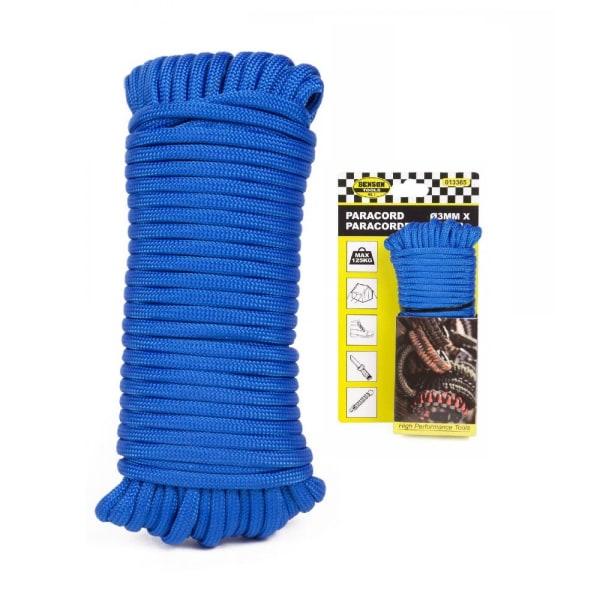 Paracord Rep 3 mm x 15 meter blue one size