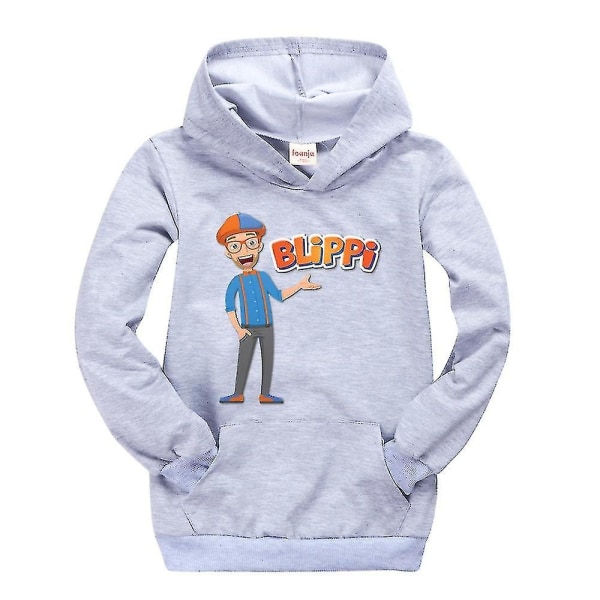 Barns Blippi Huvtröja Höst Långärmad tröja för barn Grey 170cm