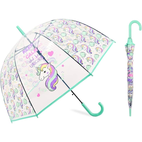 Clear Bubble Paraply Unicorn Dome Paraply for Kid