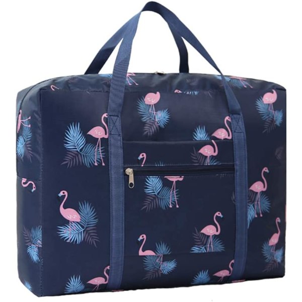 Vikbar resekappsäck, vandtät håndbagage Tibetan Green Flamingo