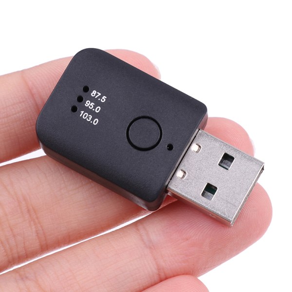 Bluetooth 5.1 Mini-mottaker Trådløs USB FM-sender for bil