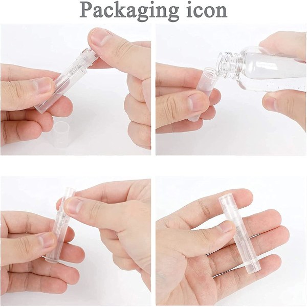 Set Of 50 Transparent Plastic Spray Bottles Compatible With Perfumes And Cosmetics