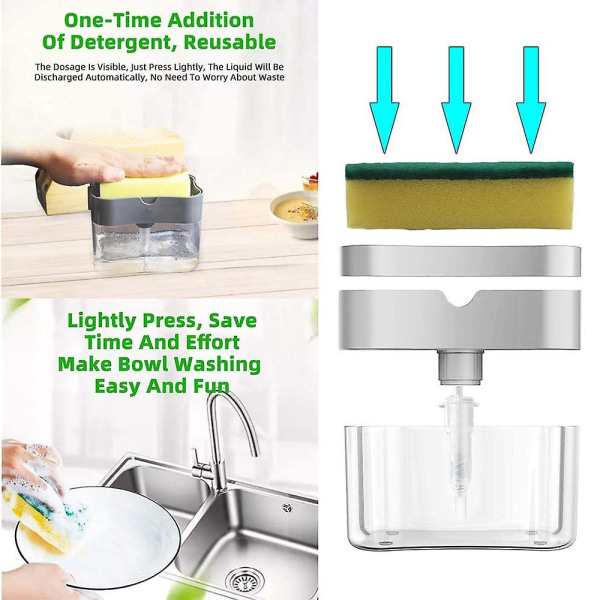 Tvål handpump rengöringsfördelare light grey
