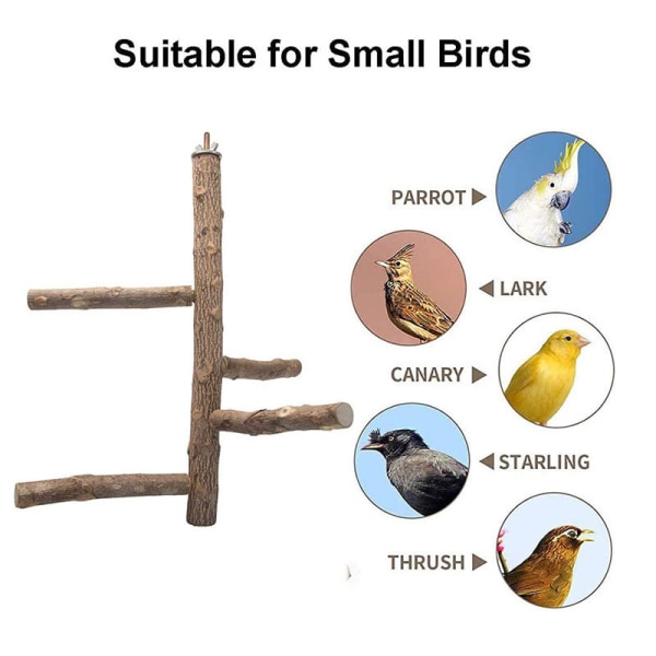 Naturlig trä fågelbasställ for opphängning av flergrenad bas fo Large pepper wood standing pole