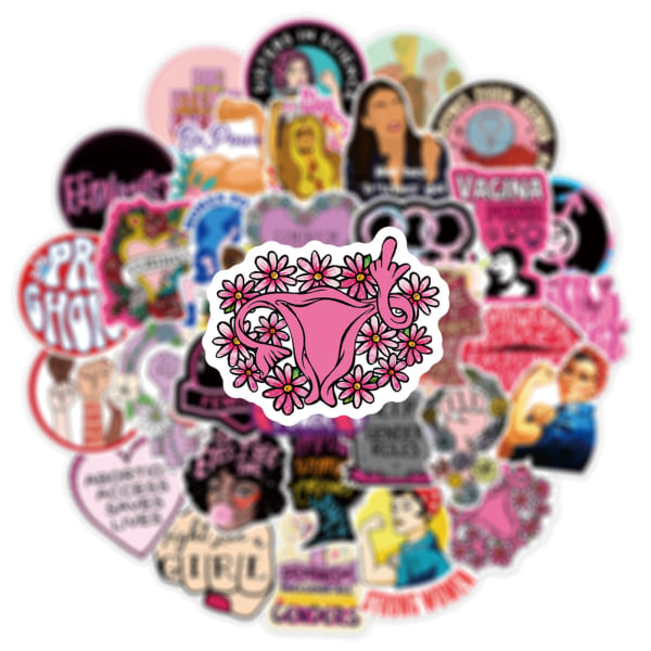 50 kpl/setti Feministiset tarrat Girly Girl Power Tarrat Feminist rights -50pcs