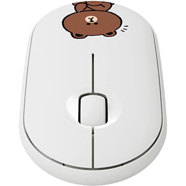 Bluetooth-mus Ultratynn Mini Silent Wireless Mouse-Brown Bear Bear
