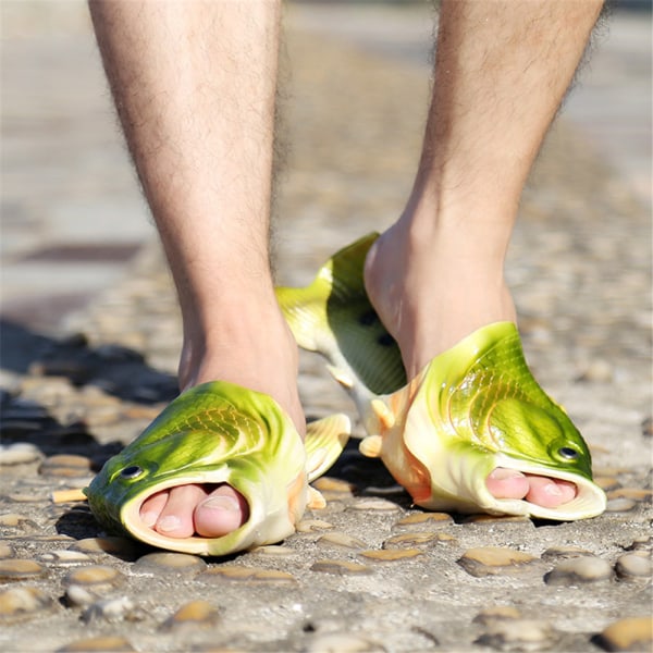 Karpe sklisikre sommerstrandsko utendørs sandaler Tofflor green 40-41