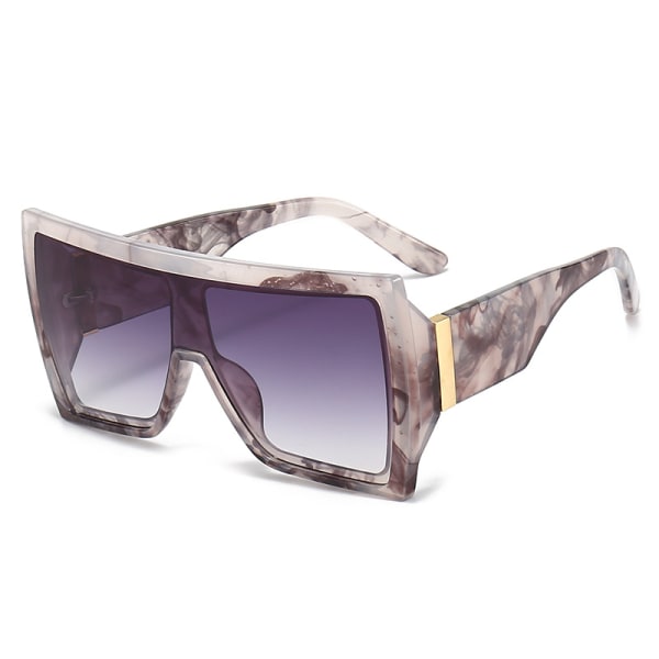 Solglasögon för män med fyrkantiga bågar Grey frame with double gray patches