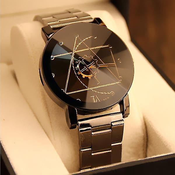 Men Quartz Watch Creative Irregular Pattern Dial Watch