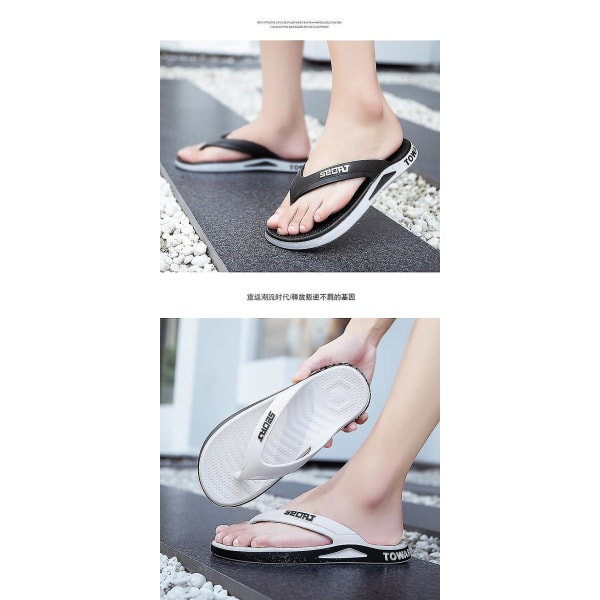 Sommartofflor for mænd Massage Flip Flops Bekvem mænds Casual Mode Herr Flip Flops blue 43