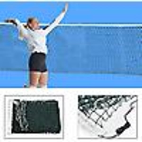 Vikbart badmintonnät (grönt), bærebart badmintonnät, 610 X 76 cm volleybollnett, egnet for innendørs eller utendørs
