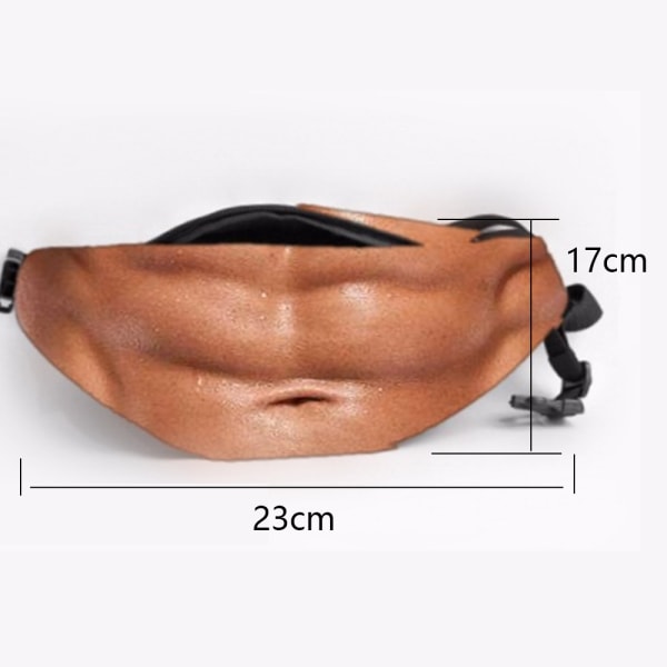 Pappa Beer Belly Fun Bag Present 3D Herr Beer Belly Midjeväska 7- Muscles