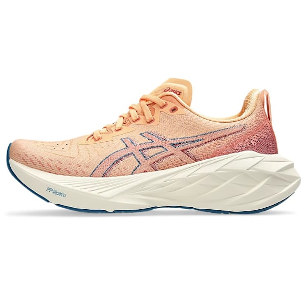 ASICS Novablast 4 Faded Orange Deep Red miehille ja naisille, alkuperäiset tennarit 40