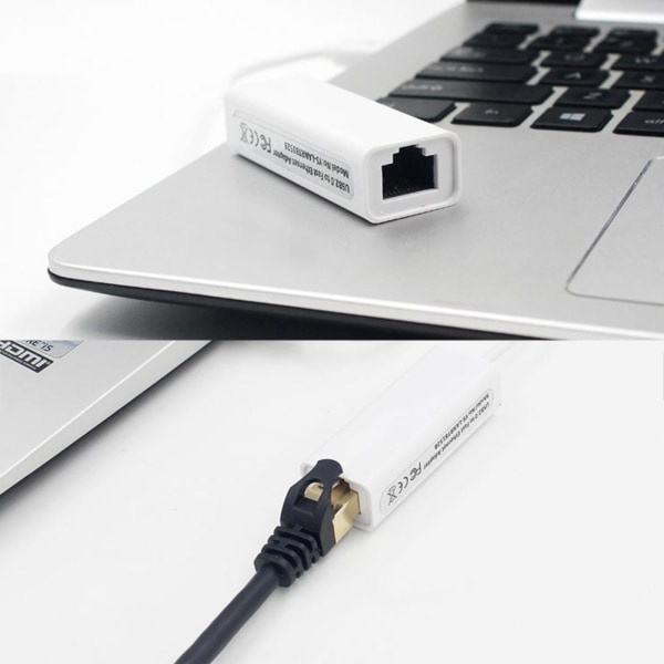 USB 2.0 til Ethernet 10/100 RJ45 nettverksadapter for LAN 7/8/10/Vi