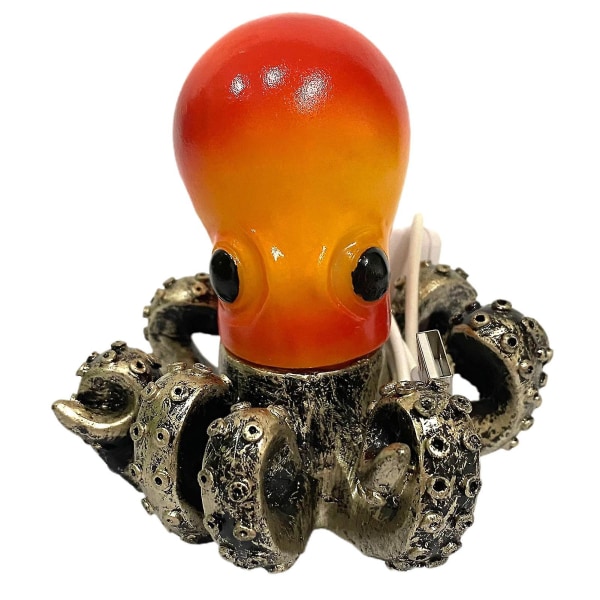 Bordslampa Resin Retro Octopus Bordsnattlampa