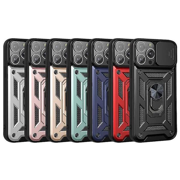 För Iphone 13 Pro Skjutbart Kameraskydd Design Tpu+pc Skyddsfodral (svart)