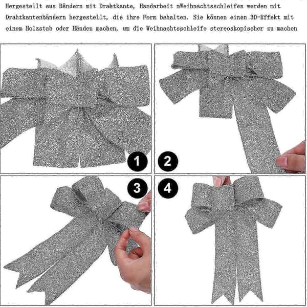 WJTG-pakke julebånd glitter julesløyfer julesløyfer juletrepynt J SZRH