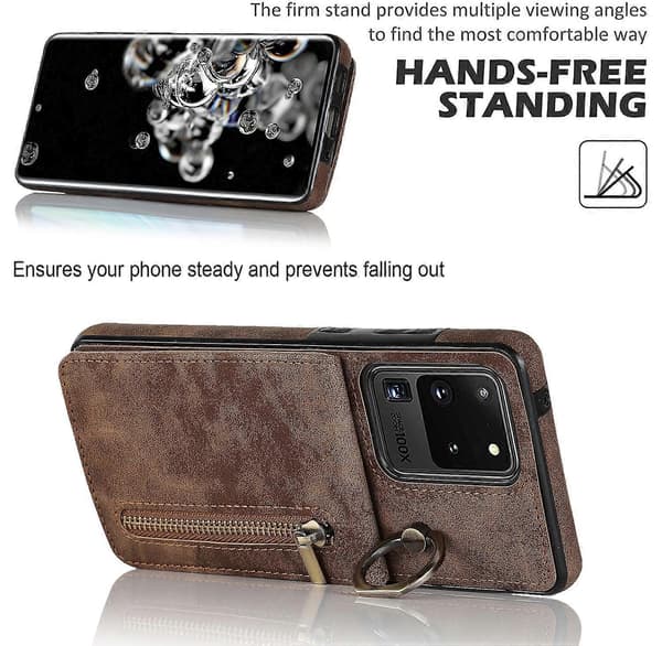 Retro Card Bag Phone Case för Samsung Galaxy S20 Ultra