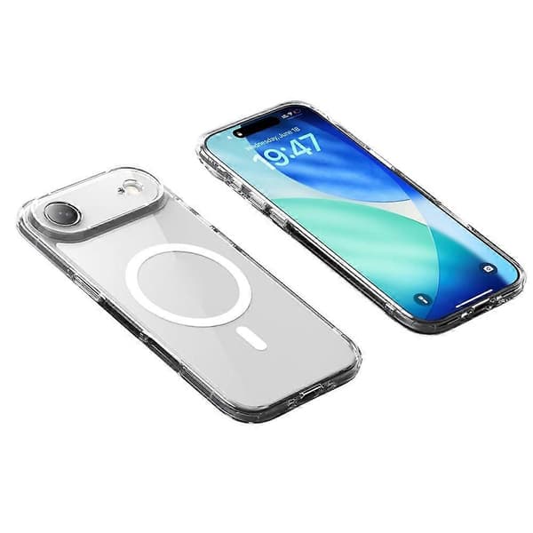 Compatible for iPhone 17 Air Case Compatible with MagSafe Precise Cutouts TPU + PC Transparent Phone Back Cover