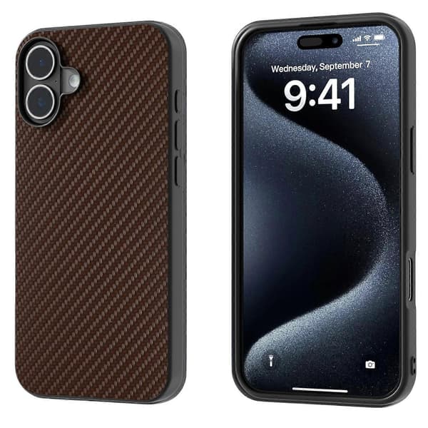 Kulfiber tekstur etui til iPhone 16