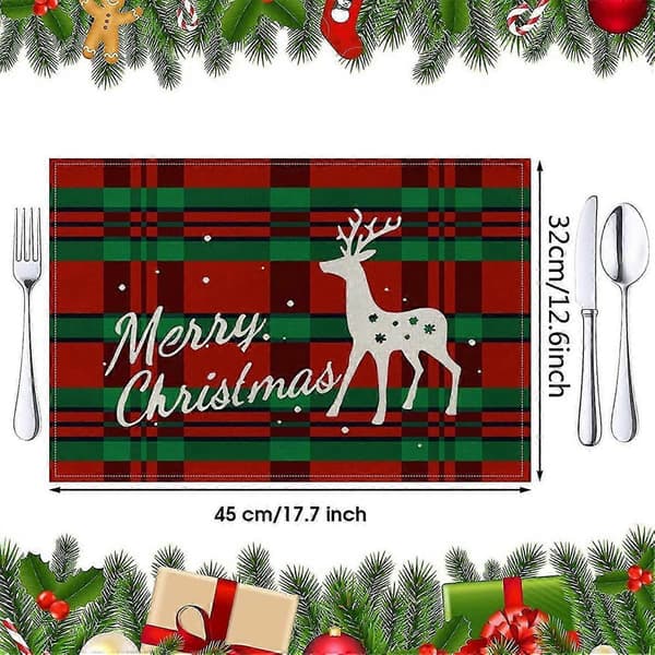 Jule-dækkeservietter Varmebestandige - Julemåtte Julepynt Gave