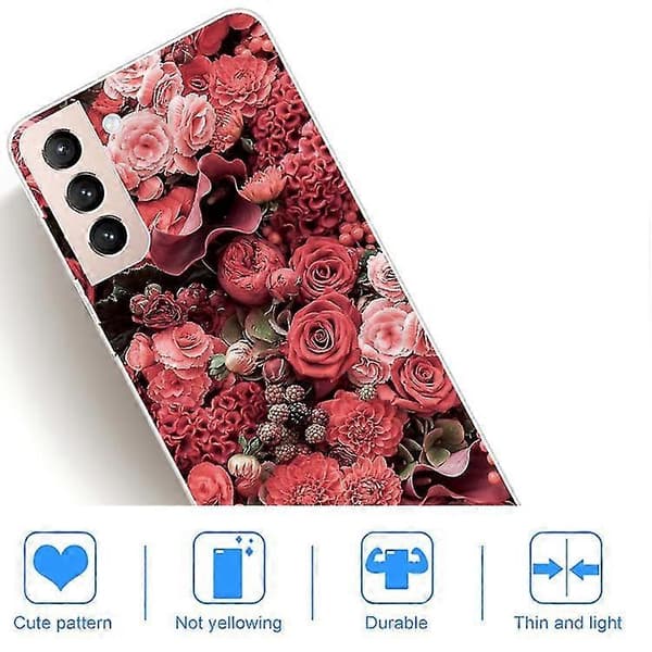 För Samsung Galaxy S22 5g stötsäker målad transparent Tpu Phone Protective Case