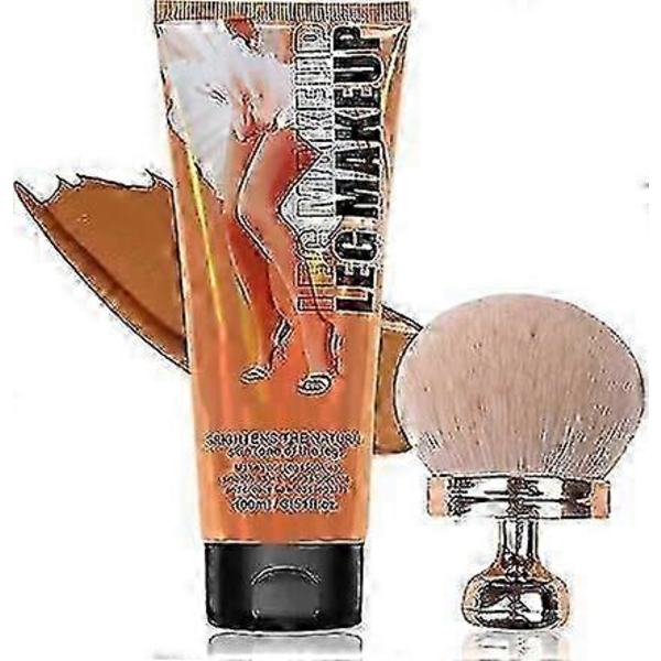 Benmakeupkräm & Borstset, Kroppstäckande Perfektor, Hudtonsperfektor för Ben, Tatueringstäckande Makeup (K3)