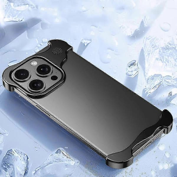 Til iPhone 13 Pro Max Bumper Cover Kantløst Fire Hjørner Cover med Aromaterapi Tablet - Sort