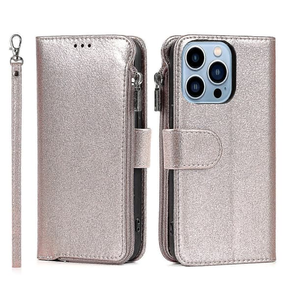 Uusi Iphone 13 Pro Max -kotelolompakko kaulanauhalla, korttipidike, PU-nahkaa