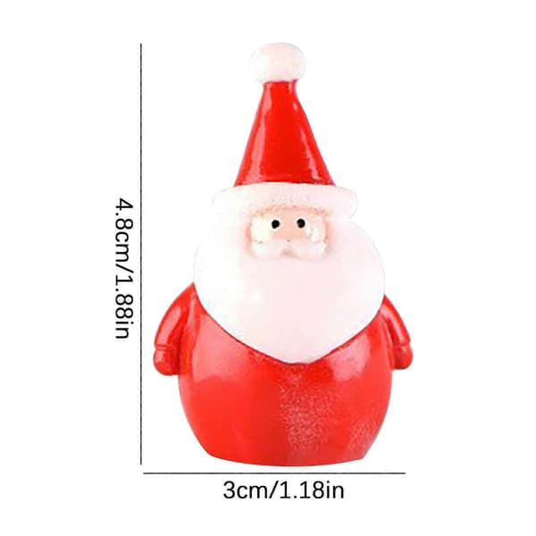 Jule miniaturefigurer, mini julemandsdekoration i harpiks til gør-det-selv julepynt