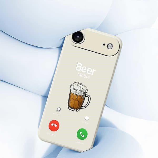 Compatible For iPhone 17 Air Case Beer Pattern Printing Straight Edge TPU Phone Back Cover