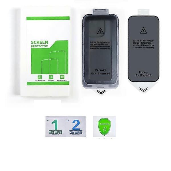 INF Privacy Screen Protector med installationssæt til iPhone 16 Pro Max