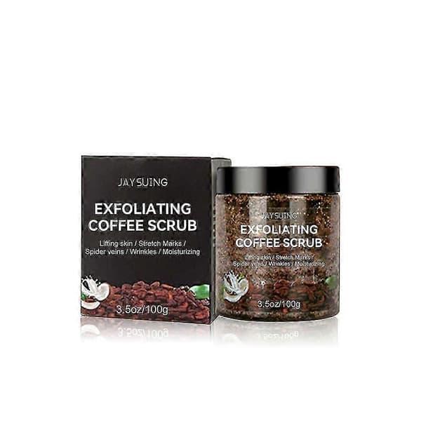 2X Kaffeskrubbe Kropsskrubbecreme Dødehavssalte Skrubbe til eksfoliering