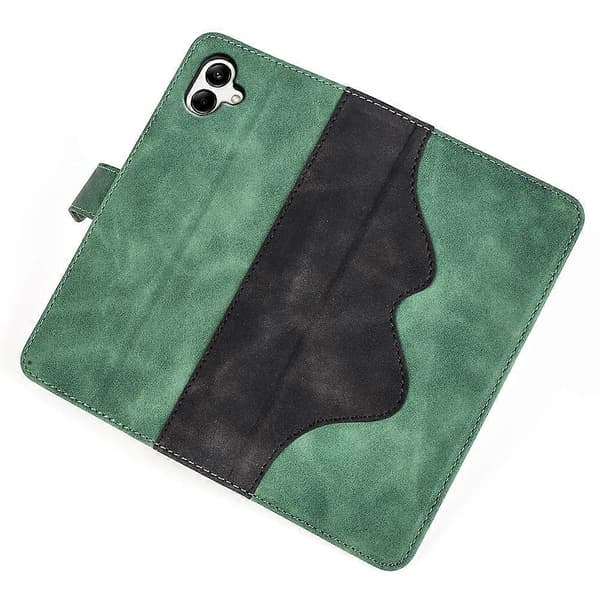 För Samsung Galaxy A04 Stitching Horizontal Flip Läder Phone Case