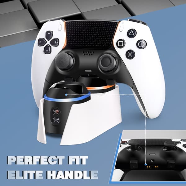 Til PS5 Controller Ladestation, Hurtigopladende AC-adapter 5V 3A, GP5-1530 Dobbelt Controller Ladestander