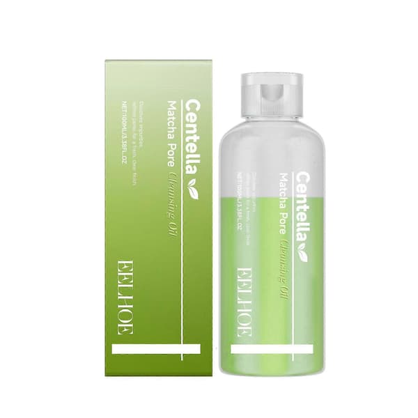 Matcha Cleansing Oil Dybderensende til porer, talg og hudorme, vandfast makeupfjerner, 100 ml