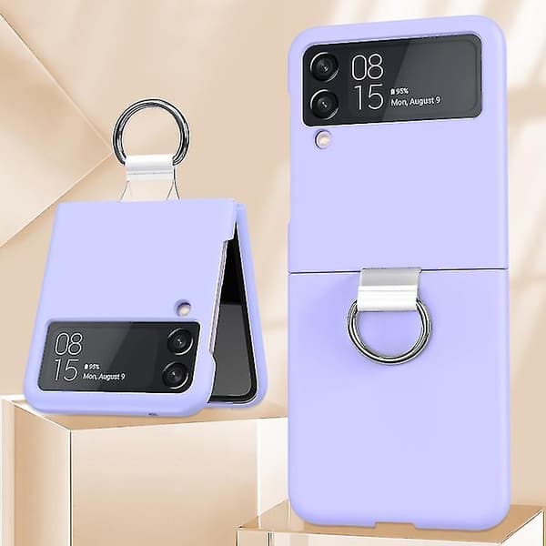 För Samsung Galaxy Z Flip3 5g Pc + Pvc Ring Phone Case