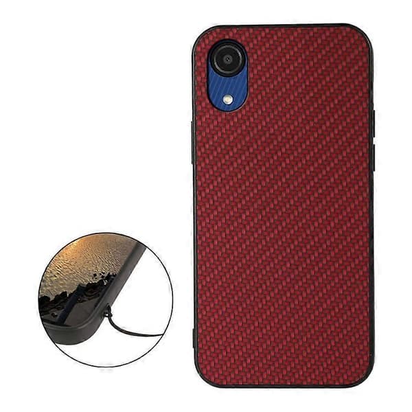 För Samsung Galaxy A03 Core Kolfiber Skin Phone Case