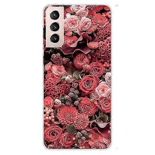 För Samsung Galaxy S22 5g stötsäker målad transparent Tpu Phone Protective Case