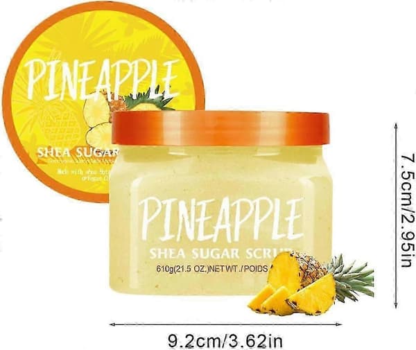 Shea Sugar Scrub Naturlig Saltskrubb Hudvård Kroppsskrubb Närande Badskrubb Unisex Kroppsskrubb 1 st