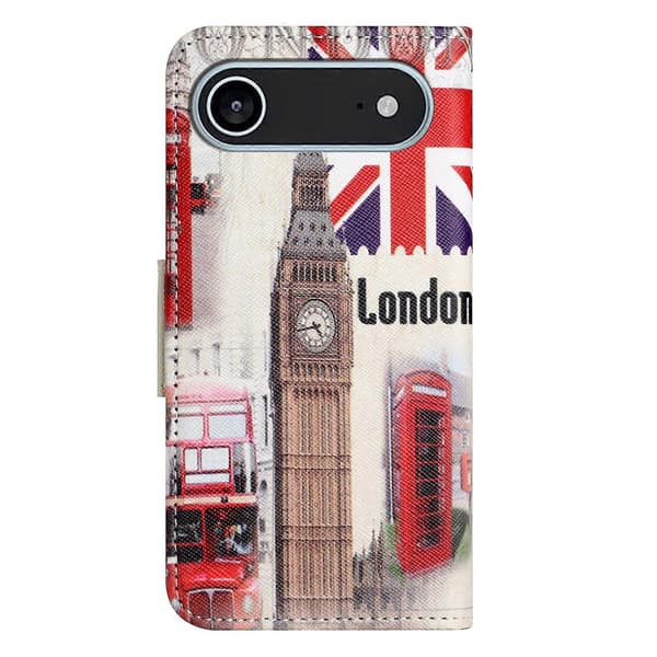 Til iPhone 17 Air Cover Mønstertryk Kryds Tekstur Læder Telefoncover