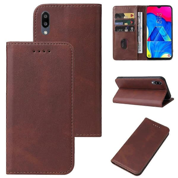 För Samsung Galaxy M10, A10 magnetiskt läderfodral