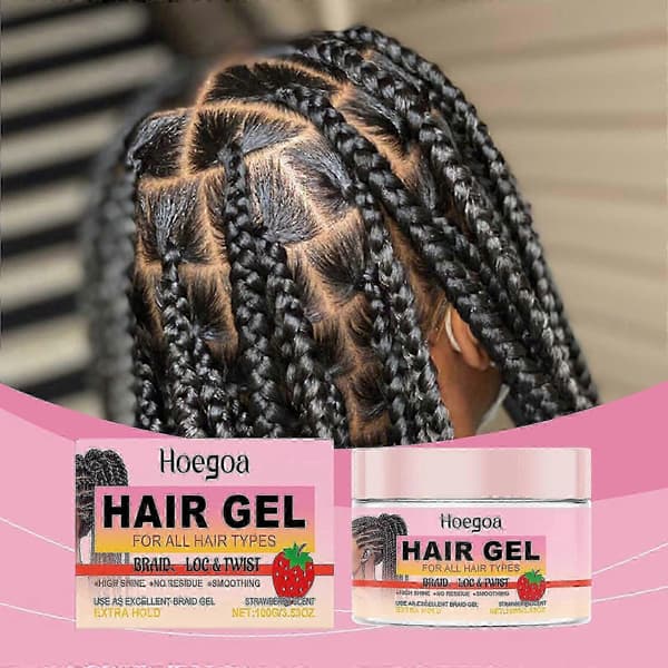 Flätgel, 1 st 100 g Ingen flaga Extra stadga Hög glans Långvarig för Locks Cornrows Slätar ut friss
