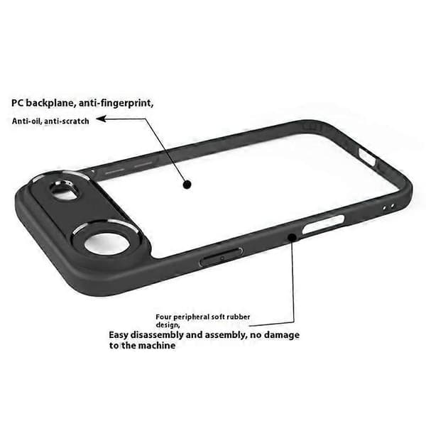 Kompatibel för iPhone 17 Air Case Stötsäker PC + TPU Klar Baksida Telefonskydd