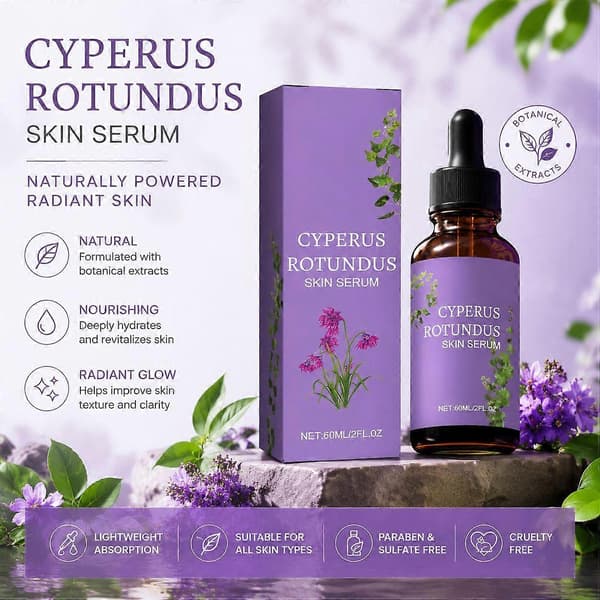 Cyperus Rotundus Hudserum, Beroligende Olie Efter Hårfjerning, 60ml